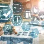 Compliance rule law and regulation graphic interface for business quality policy